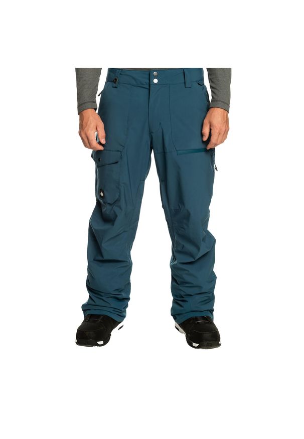 Spodnie snowboardowe męskie Quiksilver Utility. Kolor: niebieski. Sezon: zima. Sport: snowboard