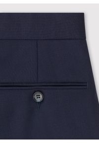 Pako Lorente - PAKO LORENTE – Wełniane spodnie garniturowe w kolorze granatowym. Okazja: na spotkanie biznesowe. Kolor: niebieski. Materiał: wełna. Styl: biznesowy, elegancki