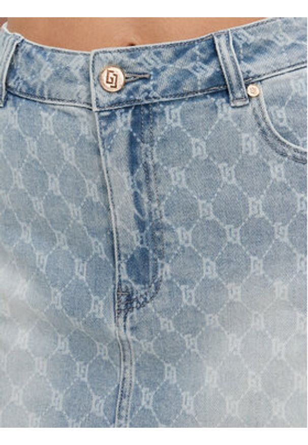 Gaudi Spódnica jeansowa 511BD76001 Niebieski Regular Fit. Kolor: niebieski. Materiał: bawełna