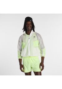 Kurtka męska New Balance MJ61U1I9AFG – biała. Kolor: biały. Materiał: nylon, materiał. Styl: sportowy #1
