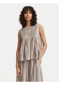 Eleh Bluzka SS260268 Beżowy Regular Fit. Kolor: beżowy. Materiał: wiskoza #1