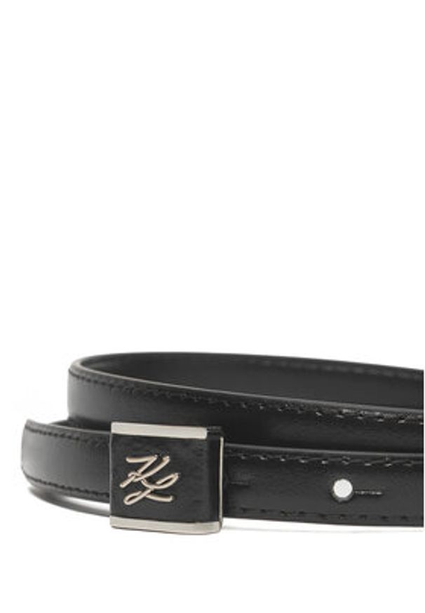 Karl Lagerfeld - KARL LAGERFELD Pasek Damski B1W33074 Czarny. Kolor: czarny. Materiał: skóra