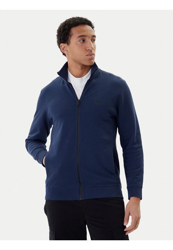 BOSS Bluza 50511709 Niebieski Relaxed Fit. Kolor: niebieski. Materiał: bawełna