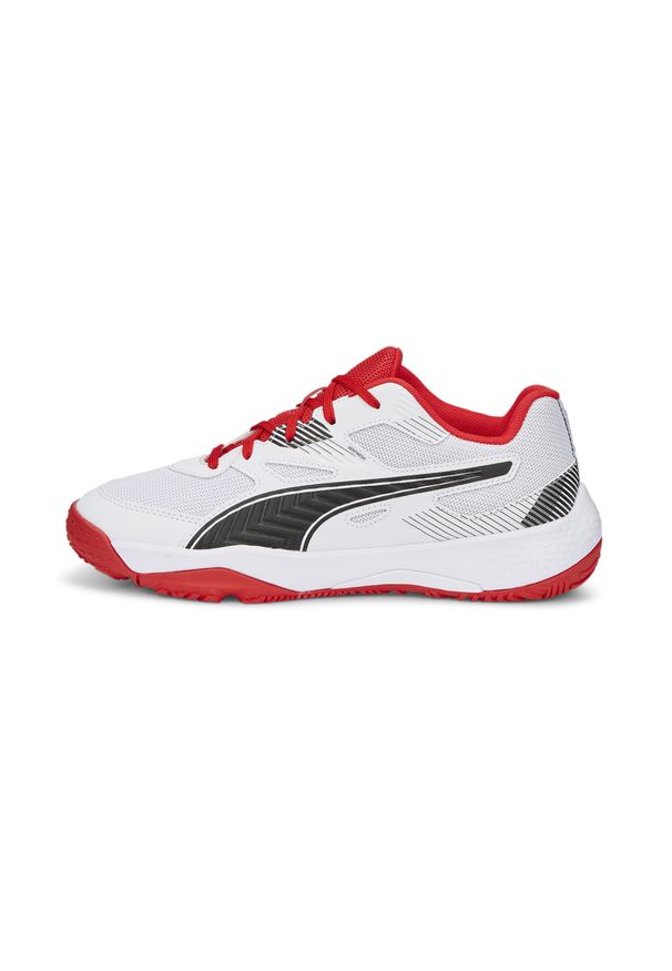 Puma - Buty do piłki ręcznej dziecięce PUMA Solarflash Jr II. Kolor: czerwony, biały, wielokolorowy, czarny. Sport: piłka ręczna