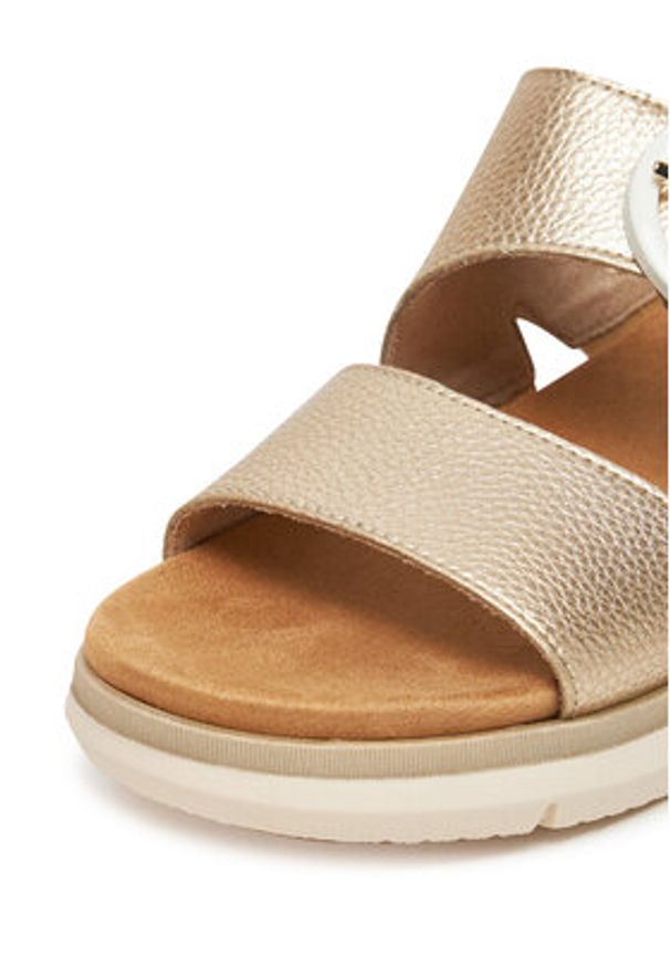 Remonte Klapki D2K51-90 Złoty. Kolor: złoty. Materiał: skóra