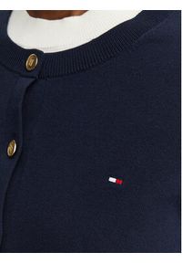 TOMMY HILFIGER - Tommy Hilfiger Kardigan Cable Fine WW0WW42370 Granatowy Regular Fit. Kolor: niebieski. Materiał: syntetyk #2