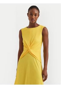 Lauren Ralph Lauren Sukienka codzienna 250872090008 Żółty Regular Fit. Okazja: na co dzień. Kolor: żółty. Materiał: syntetyk. Typ sukienki: proste. Styl: casual #5