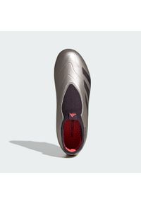 Adidas - Buty Predator League Laceless FG Kids. Kolor: wielokolorowy, szary, różowy, czarny. Materiał: materiał #1