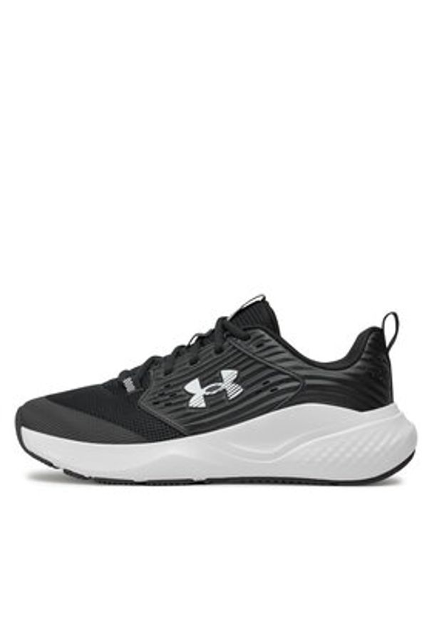 Under Armour Buty na siłownię Ua Charged Commit Tr 4 3026017-004 Czarny. Kolor: czarny. Materiał: skóra. Sport: fitness