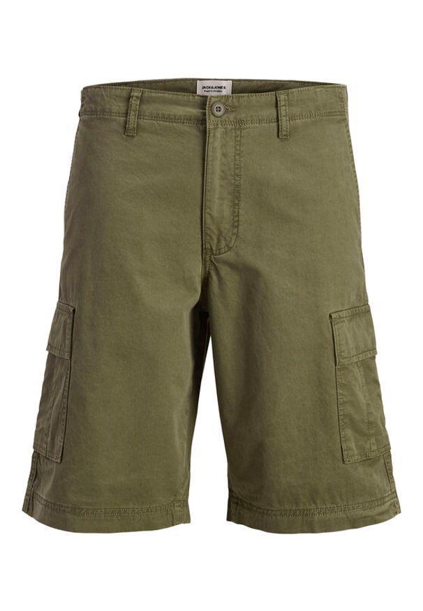 Jack & Jones Szorty materiałowe Cole 12292263 Zielony Regular Fit. Kolor: zielony. Materiał: bawełna