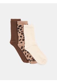 Sinsay - Skarpetki 3 pack - beżowy. Kolor: beżowy #1