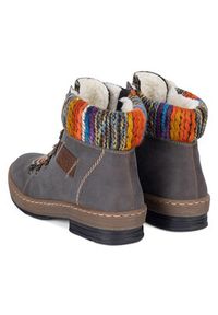 Rieker Trzewiki Z6743-45 Szary. Kolor: szary. Materiał: materiał #4