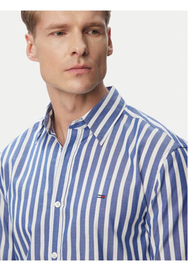 Tommy Jeans Koszula DM0DM23414 Niebieski jasny Regular Fit. Kolor: niebieski. Materiał: bawełna