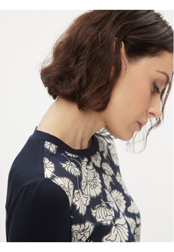 Weekend Max Mara Bluzka Calamai 2415941051650 Granatowy Regular Fit. Kolor: niebieski. Materiał: lyocell