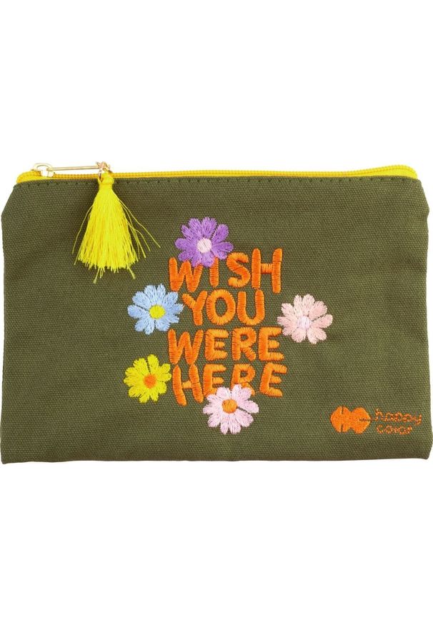Happy Color - Kosmetyczka z haftem BLOOM-Boho 21x14cm. Wzór: haft. Styl: boho