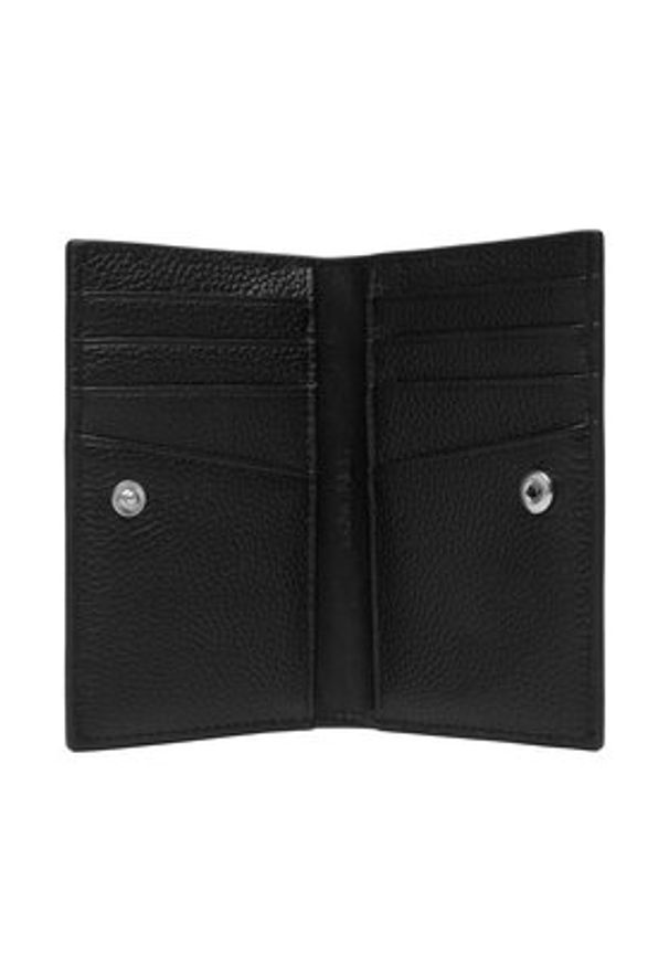 Calvin Klein Portfel Emblem Hw Pebble Snap Cardholder LV04F1127G Czarny. Kolor: czarny. Materiał: skóra