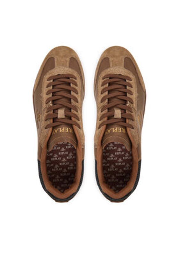 Replay - REPLAY Sneakersy GMSD7.000.C0004S Brązowy. Kolor: brązowy. Materiał: skóra