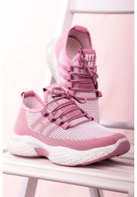 Casu - Różowe buty sportowe sznurowane casu 204/44p. Kolor: różowy #2
