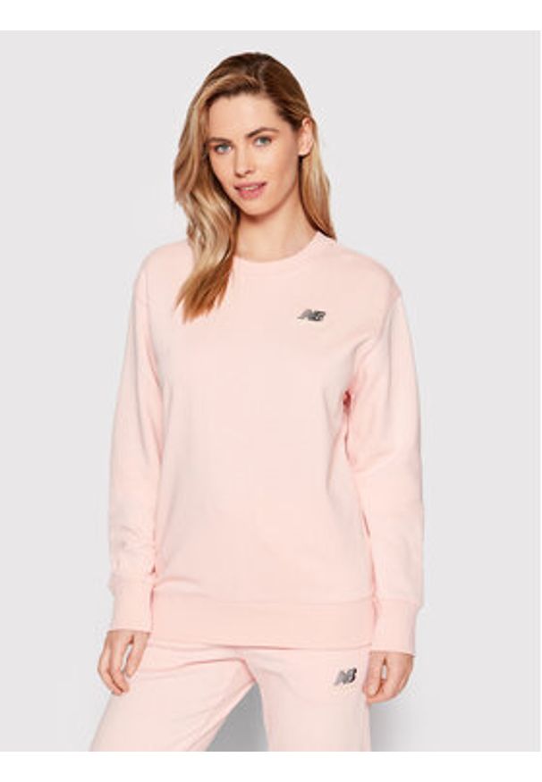 New Balance Bluza Unisex UT21501 Różowy Relaxed Fit. Kolor: różowy. Materiał: bawełna