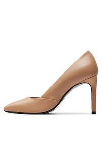 Calvin Klein Szpilki Heel Pump 90 Leather HW0HW01928 Beżowy. Kolor: beżowy. Obcas: na szpilce