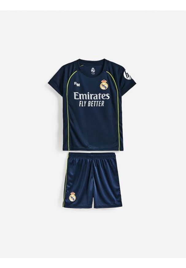 Reserved - Komplet Real Madrid - granatowy. Kolor: niebieski. Materiał: dzianina. Wzór: gładki