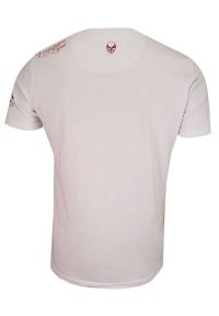 Brave Soul - Biały T-Shirt (Koszulka) z Nadrukiem -BRAVE SOUL- Męski, Okrągły Dekolt, Brodacz, Barber, Hipster. Okazja: na co dzień. Kolor: biały. Materiał: bawełna. Wzór: nadruk. Styl: casual #3