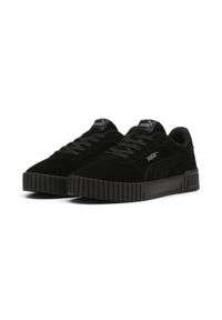 Puma - Damskie sneakersy Carina 2.0 SD PUMA Black Cast Iron Gray. Kolor: wielokolorowy, czarny, szary. Sezon: lato. Sport: tenis