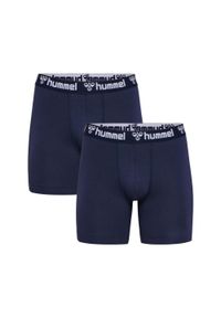 Bokserki męskie 2-pak Hummel Boxers granatowe. Kolor: niebieski. Sport: fitness