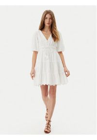 Pepe Jeans Sukienka letnia Day PL953694 Biały Regular Fit. Kolor: biały. Materiał: bawełna. Sezon: lato #3