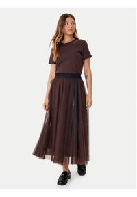 JOOP! Spódnica tiulowa 58 252S58Fridi 30046657 Brązowy Regular Fit. Kolor: brązowy. Materiał: syntetyk #5