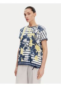 Olsen T-Shirt 11105022 Granatowy Regular Fit. Kolor: niebieski. Materiał: bawełna