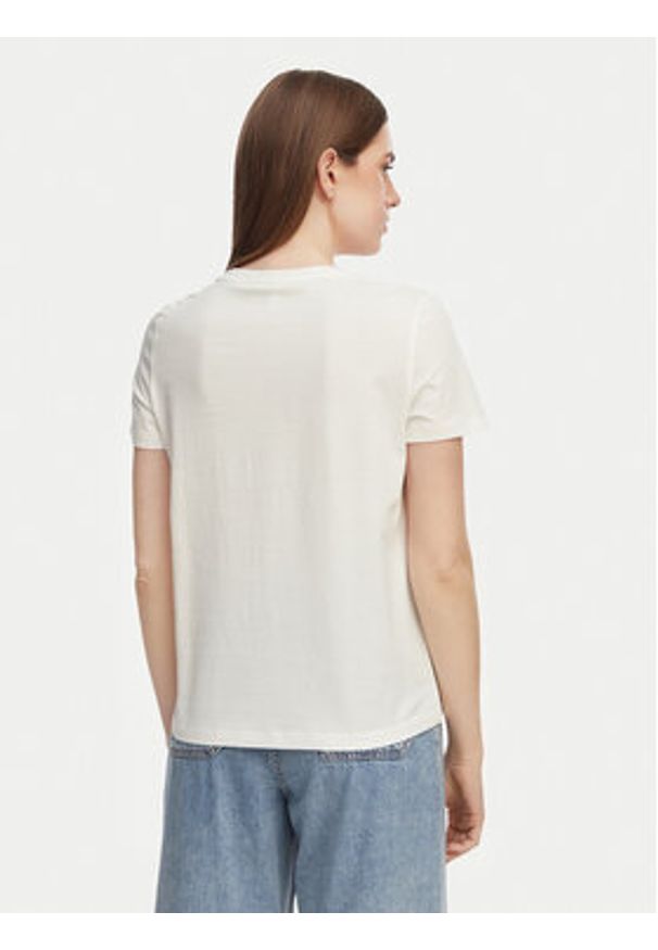 Vero Moda T-Shirt Jida 10340948 Biały Regular Fit. Kolor: biały. Materiał: bawełna