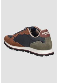 Aeronautica Militare - AERONAUTICA MILITARE Sneakersy męskie granatowo-brązowe zamszowe, Rozmiar 44. Okazja: na co dzień. Kolor: niebieski. Materiał: zamsz #5
