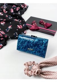 LORENTI - Skórzany portfel damski Lorenti 55020 niebieski. Kolor: niebieski. Materiał: skóra #1