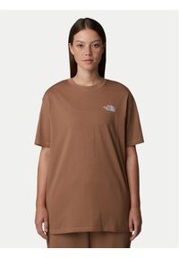 The North Face T-Shirt Simple Dome NF0A87NQ Brązowy Oversize. Kolor: brązowy. Materiał: bawełna #1