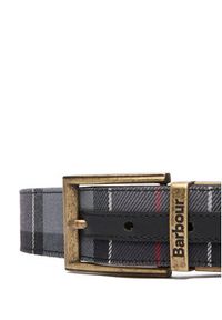 Barbour Pasek Męski Tartan MAC0364BK11 Czarny. Kolor: czarny. Materiał: skóra #3