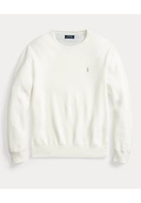 Ralph Lauren - RALPH LAUREN - Biała bluza z haftowanym logo Regular Fit. Typ kołnierza: polo. Kolor: biały. Materiał: bawełna, mesh. Długość: długie. Wzór: haft #4
