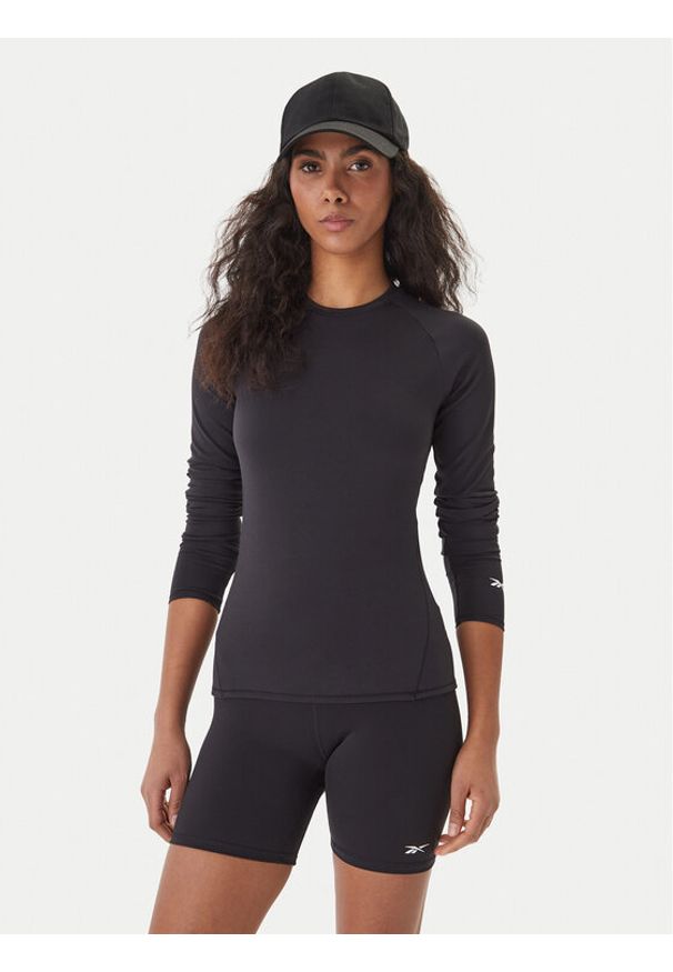 Reebok Koszulka techniczna Reebok x Ewa Chodakowska RK25614CCW Czarny Slim Fit. Kolor: czarny. Materiał: syntetyk