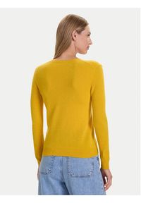 United Colors of Benetton - United Colors Of Benetton Sweter 1002D1K01 Żółty Regular Fit. Kolor: żółty. Materiał: wełna #4