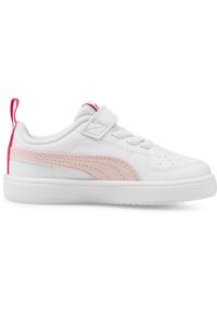 Buty sportowe dziecięce Puma Rickie AC. Kolor: biały, wielokolorowy, różowy. Materiał: skóra, syntetyk. Szerokość cholewki: normalna