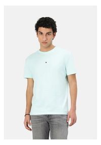 Tommy Jeans T-Shirt Linear Logo DM0DM20744 Zielony Regular Fit. Kolor: zielony. Materiał: bawełna #3