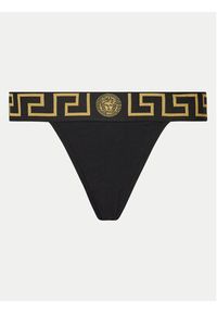 VERSACE - Versace Stringi AUD01042 1A10011 Czarny. Kolor: czarny. Materiał: bawełna #7