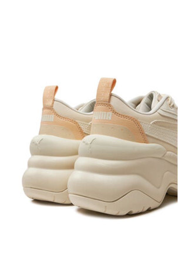 Puma Sneakersy Cilia Wedge 393915 11 Beżowy. Kolor: beżowy. Materiał: skóra