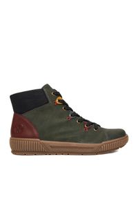 Rieker Botki N0711-54 Zielony. Kolor: zielony. Materiał: syntetyk, materiał