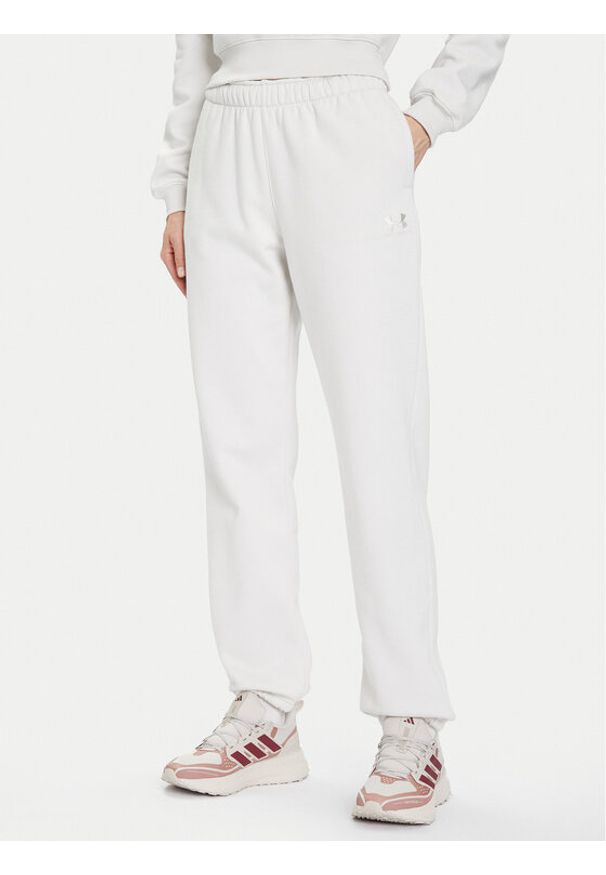 Under Armour Spodnie dresowe Ua Icon 6003676 Écru Loose Fit. Materiał: bawełna