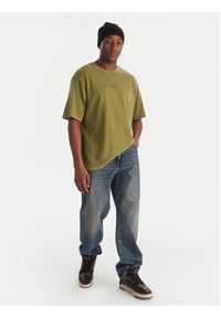 G-Star RAW - G-Star Raw T-Shirt Overdyed D24780-C756 Zielony Boxy Fit. Kolor: zielony. Materiał: bawełna #5
