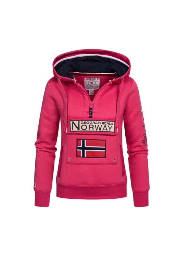 Bluza sportowa damska Geographical Norway Gymclass. Kolor: różowy. Materiał: poliester