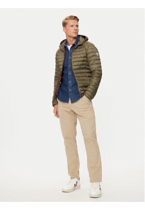Jott Kurtka puchowa Nico P000MDOW01 Zielony Slim Fit. Kolor: zielony. Materiał: syntetyk