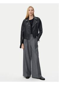 BOSS Kurtka skórzana C_Sameli 50510964 Czarny Regular Fit. Kolor: czarny. Materiał: skóra
