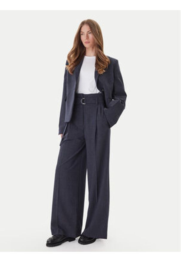 ViCOLO Marynarka TF0203 Granatowy Regular Fit. Kolor: niebieski. Materiał: syntetyk